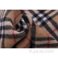 tissu en laine en toison à carreaux tissés d'hiver pour pardessus